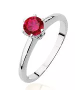 Inel Bonore - Aur Alb 585 - Rubin 0,6 ct