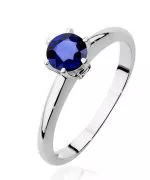 Inel Bonore - Aur Alb 585 - Safir 0,5 ct