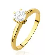 Inel Bonore - Aur 585 - Safir Alb 0,6 ct