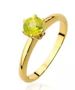 Inel Bonore - Aur 585 - Olivină 0,6 ct