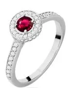 Inel Bonore - Aur Alb 585 - Rubin 0,35 ct