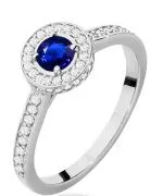 Inel Bonore - Aur Alb 585 - Safir 0,3 ct