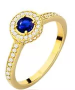 Inel Bonore - Aur 585 - Safir 0,3 ct