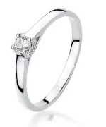 Inel Bonore - Aur Alb 585 - Diamant 0,12 ct