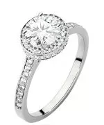 Inel Bonore - Aur Alb 585 - Diamant 1 ct