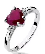Inel Bonore - Aur Alb 585 - Rubin 1,7 ct
