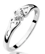 Inel Bonore - Aur Alb 585 - Diamant 0,1 ct
