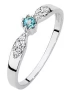 Inel Bonore - Aur Alb 585 - Topaz 0,15Ct ct