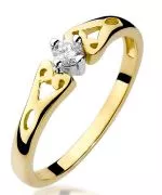 Inel Bonore - Aur 585 - Diamant 0,1 ct