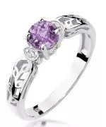Inel Bonore - Aur Alb 585 - Ametist 0,5 ct