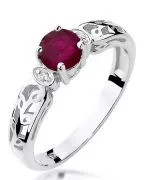 Inel Bonore - Aur Alb 585 - Rubin 0,6 ct
