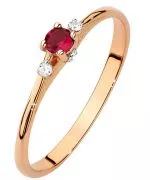 Inel Bonore - Aur Roz 585 - Rubin 0,15 ct