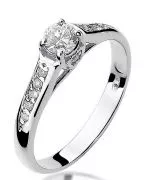 Inel Bonore - Aur Alb 585 - Diamant 0,23 ct