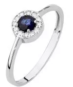 Inel Bonore - Aur Alb 585 - Safir 0,3 ct