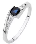 Inel Bonore - Aur Alb 585 - Safir 0,3 ct