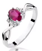 Inel Bonore - Aur Alb 585 - Rubin 0,6 ct