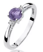 Inel Bonore - Aur Alb 585 - Ametist 0,5 ct