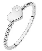 Inel Bonore - Aur Alb 585 - Diamant 0,03 ct