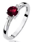 Inel Bonore - Aur Alb 585 - Grenadă 0,5 ct