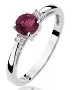 Inel Bonore - Aur Alb 585 - Rubin 0,6 ct
