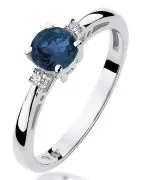 Inel Bonore - Aur Alb 585 - Safir 0,5 ct
