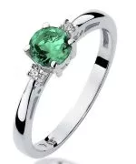 Inel Bonore - Aur Alb 585 - Smarald 0,5 ct