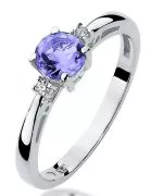 Inel Bonore - Aur Alb 585 - Tanzanit 0,5 ct