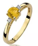 Inel Bonore - Aur 585 - Citrin 0,5 ct