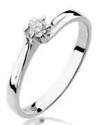 Inel Bonore - Aur Alb 585 - Diamant 0,1 ct