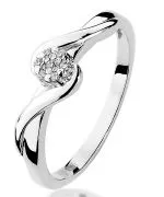 Inel Bonore - Aur Alb 585 - Diamant 0,04 ct