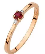 Inel Bonore - Aur Roz 585 - Rubin 0,15 ct