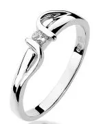 Inel Bonore - Aur Alb 585 - Diamant 0,05 ct