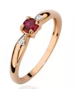 Inel Bonore - Aur Roz 585 - Rubin 0,15 ct