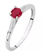 Inel Bonore - Aur Alb 585 - Rubin 0,3 ct