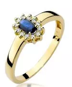 Inel Bonore - Aur 585 - Safir 0,3 ct