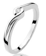 Inel Bonore - Aur Alb 585 - Diamant 0,05 ct