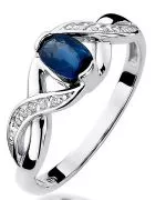 Inel Bonore - Aur Alb 585 - Safir 0,7 ct