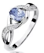 Inel Bonore - Aur Alb 585 - Tanzanit 0,4 ct