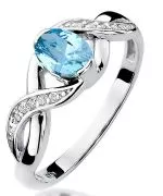 Inel Bonore - Aur Alb 585 - Topaz 0,5 ct