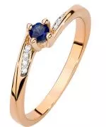 Inel Bonore - Aur Roz 585 - Safir 0,15 ct