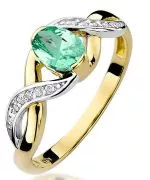 Inel Bonore - Aur 585 - Smarald 0,4 ct