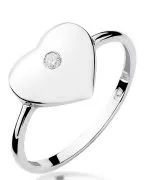 Inel Bonore - Aur Alb 585 - Diamant 0,03 ct