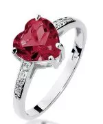 Inel Bonore - Aur Alb 585 - Rubin 1,7 ct