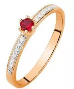 Inel Bonore - Aur Roz 585 - Rubin 0,15 ct