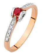 Inel Bonore - Aur Roz 585 - Rubin 0,15 ct