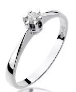 Inel Bonore - Aur Alb 585 - Diamant 0,1 ct