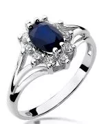 Inel Bonore - Aur Alb 585 - Safir 0,9 ct