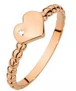 Inel Bonore - Aur Roz 585 - Diamant 0,01 ct