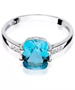 Inel Bonore - Aur Alb 585 - Topaz 2,4 ct