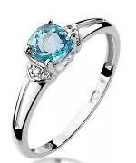 Inel Bonore - Aur Alb 585 - Topaz 0,7 ct